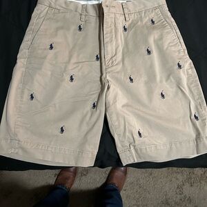 Polo by Ralph Lauren Embroidered Khaki Men's Shorts